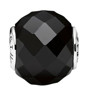 NEW Pandora ESSENCE Strength Charm with faceted Black Spinel Sterling Silver